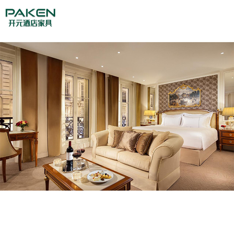 E1 Grade Plywood Hotel Interior Luxury Bedroom Sets 3 Years Warranty