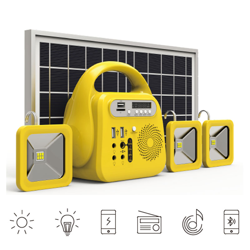 Portable Multifunctional Solar Emergency Light with 300W AC Output and 10W/18V Solar Panel