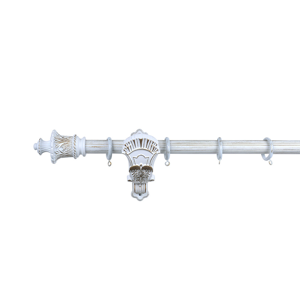 Retro Style Pipe Curtain Rods 28mm Resin Cup Shape