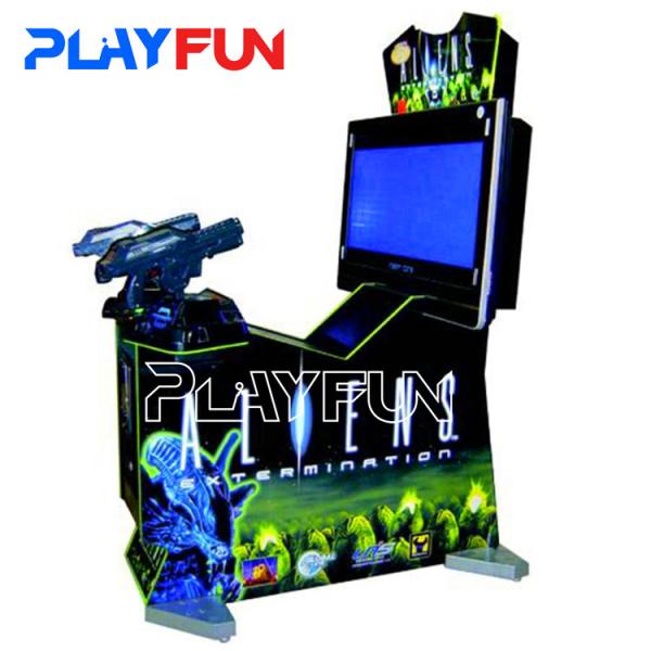 Adult 2 players arcade game machine shooting coin operated vibration Aliens gun