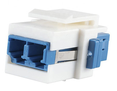 Fiber Optic Keystone Coupler Jack RJ45 LC/UPC to LC/UPC Duplex Multimode Plastic Connector