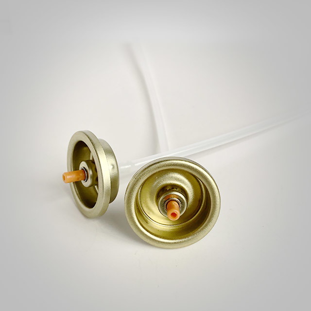 Golden Lacquered Tinplate Aerosol Can Valve For Car Care Foam Cleaner Tin Cans