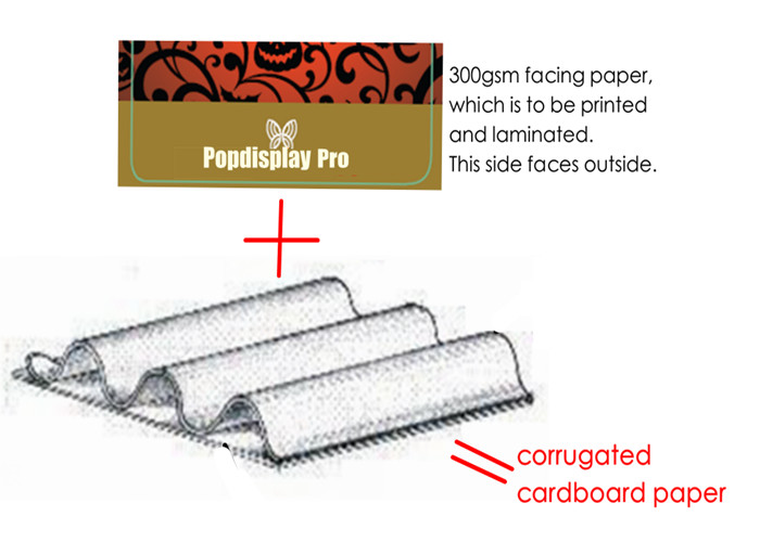 Store Eye Catching Cardboard Trash Bins 2 Segments For FMCG Snacks