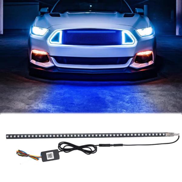 Universal ABS Car Interior LED Lights Waterproof 56CM Car Flash Strobe Light