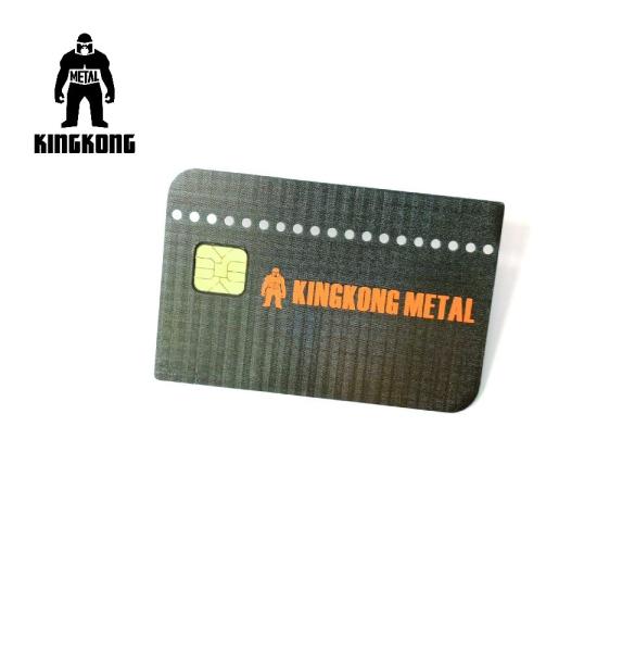 Credit Metallic Finish Business Cards Include SLE4428 Big Contact Chip Stainless