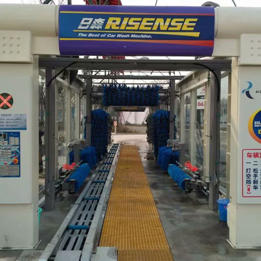 Powerful 1500W Automatic Tunnel Brush Car Washing Machine for Cars Jeeps and Coaches