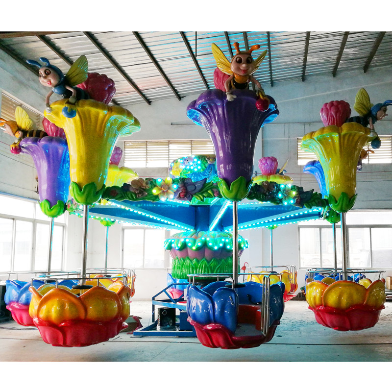 Happy bee in 8 colors big helicopter lifting and revolving amusement park ride