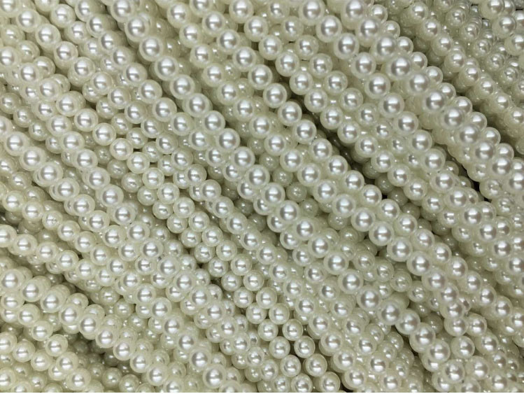DIY Handmade Whtie Color 3mm -20mm Round Plastic Pearls Bead Strand