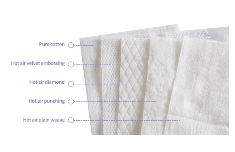 Perforated Non Woven Surface Fluff Pulp Cotton Sanitary Napkin