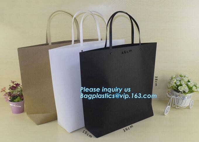 Flower carrier bag with different color customized pot plants kraft paper bag with handle,stamping logo fancy paper flow