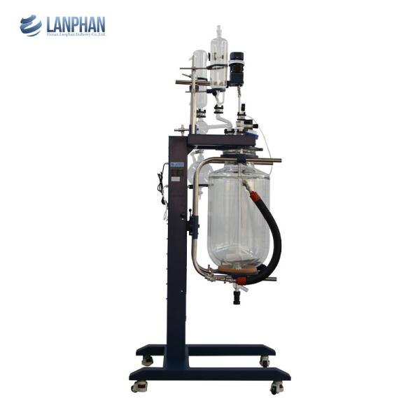 20L Dual Jacket Lab Glass Reactor Distillation Pharmaceutical Kettle Corrosion