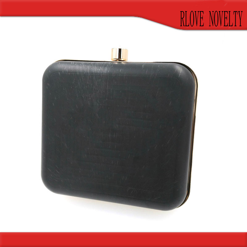 15.7*16.9 CM new design gold bag clutch metal purse frame with plastic shell