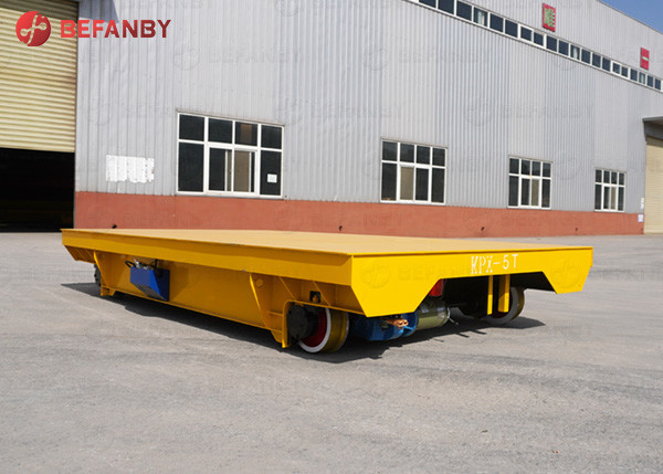 Billet Factory Battery Motorized Rail Transfer trolley 100 Tons