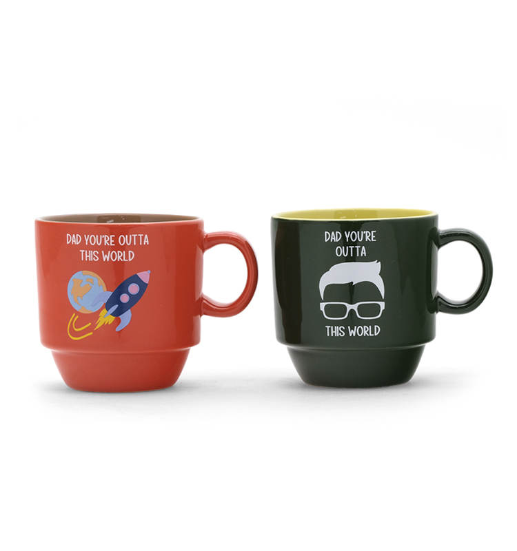 14OZ Customized Dad Mugs Ceramic Mug With Gift Set Best Gift for father's day