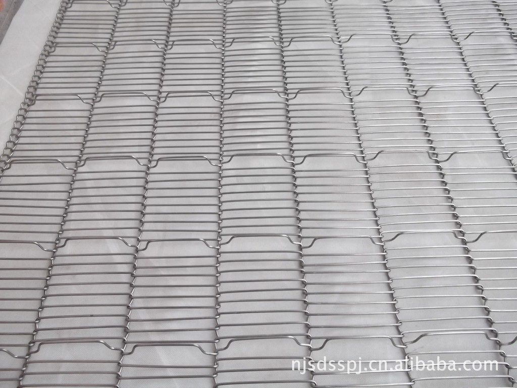 SS wire mesh belts metal ladder flat conveyor mesh belts for oven bakery indutrial