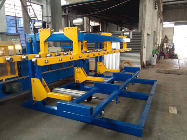 Corrugated Roof Panel Roll Forming Machine High Speed Color Coated With Auto Stacker