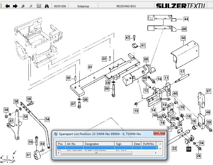 Sulzer P7100 P7150 Textile Machinery Spare Parts P7200HP P7300 Projectile Loom Parts