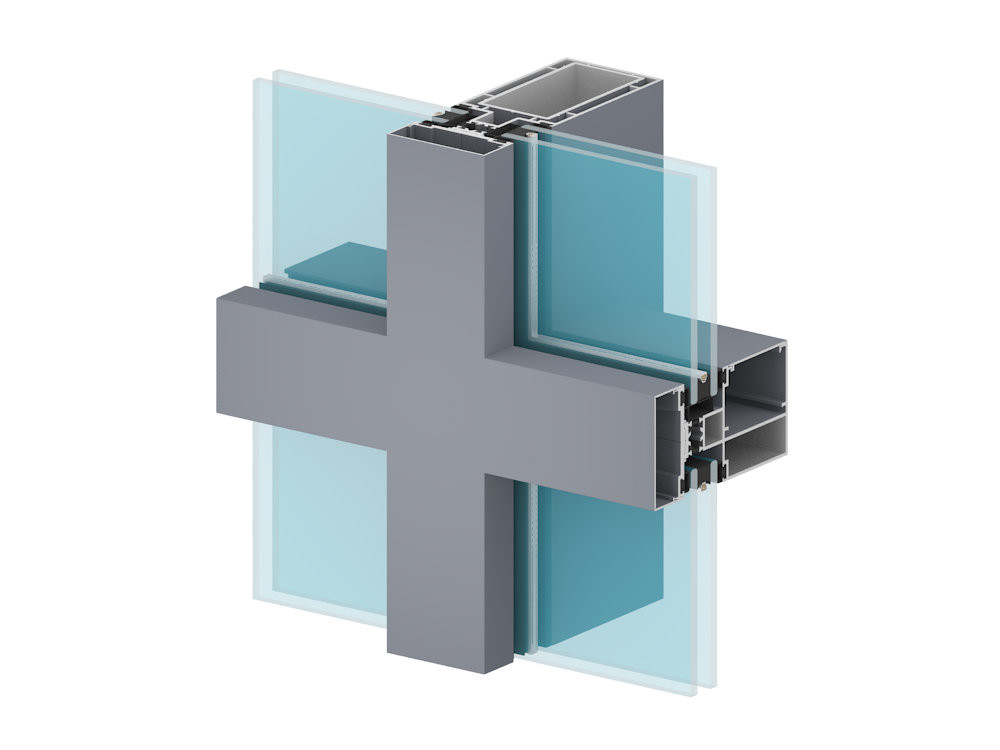 Lightweight Aluminium Curtain Walling Heat Insulation Good Wear Resistance