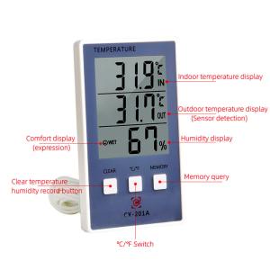 1.8F Accuracy Temperature Humidity Meter C/F LCD Display Sensor Probe Weather