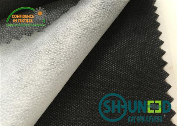 50% polyester , 50% nylon base cloth and paste dot nonwoven interlining for