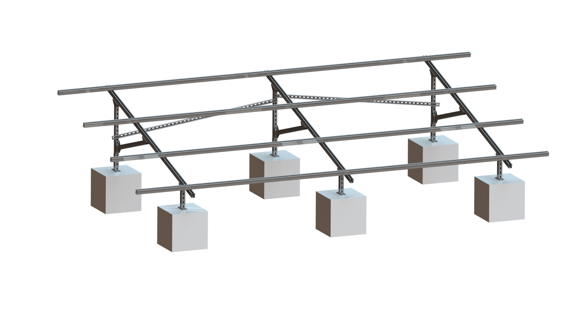 88m/S 2.0KN/M2 Steel Solar Structure Galvanized Ground Mounting System