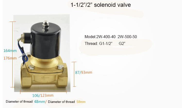 Low Pressure Water Solenoid Valve 110V 120V 2W200-20 3/4 Inch CE Certification