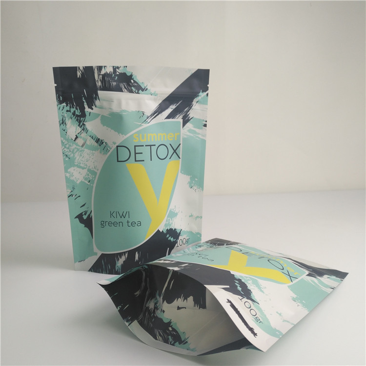 Stand Up Coffee Green Tea Bags Packaging Resealable Eco Friendly Moisture Proof Food Snack Bags
