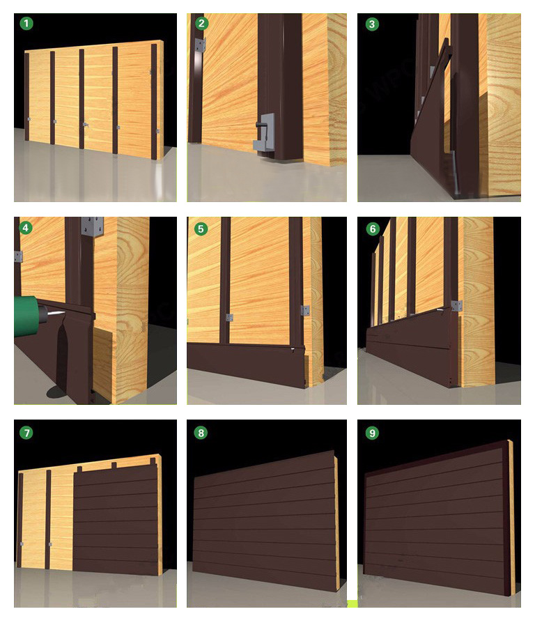 Customized Color WPC Extrusion Fluted Exterior Wall Panel for Modern Outdoor Cladding
