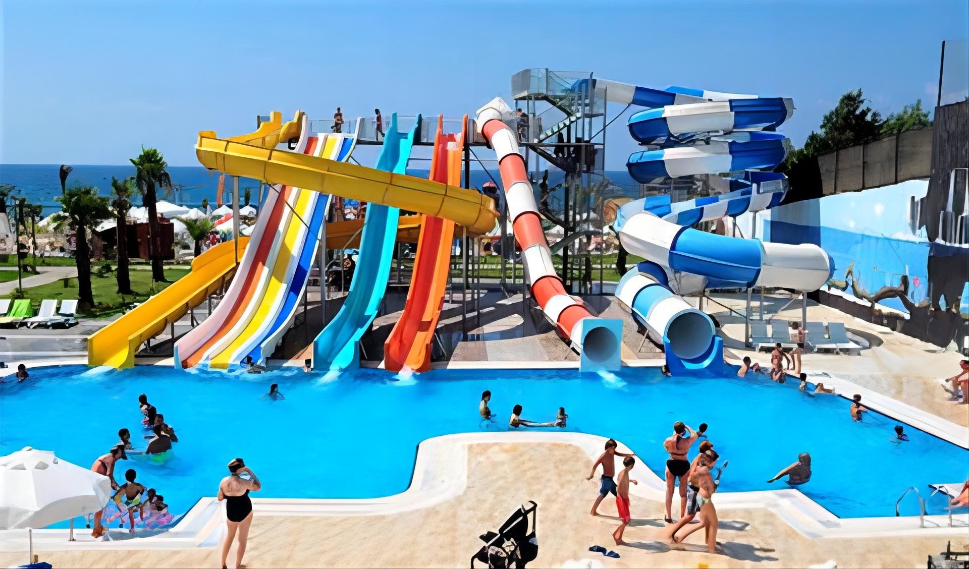 OEM Water Amusement Park Swimming Pool Accessories Fiberglass Slide for Kids