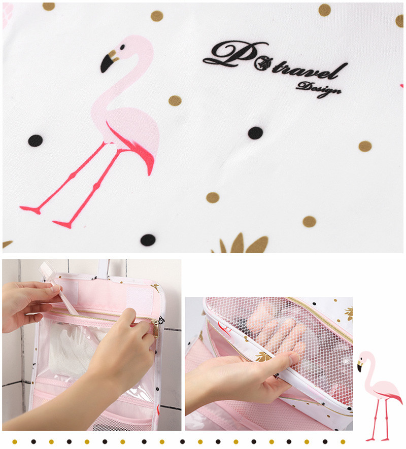 Large Capacity Beauty Cosmetic Makeup Bag Printed Waterproof Wash Bag