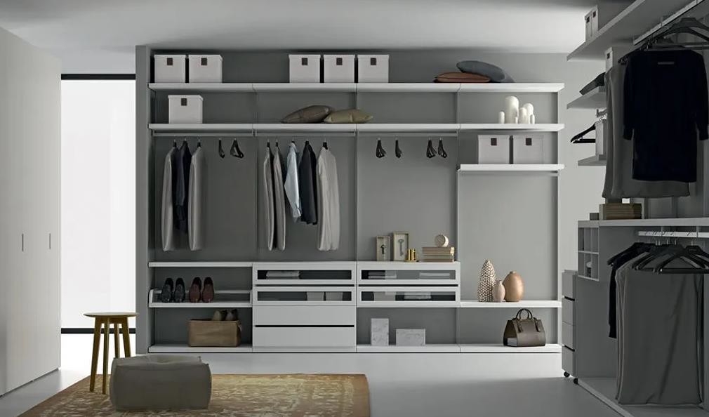 3 Doors Bedroom Wardrobe Closets Metal Frame Sliding Door Wardrobe With Drawers