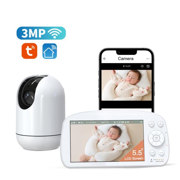 WiFi Audio-Video Infant Monitor With Mobile App And Night Vision Tuya And