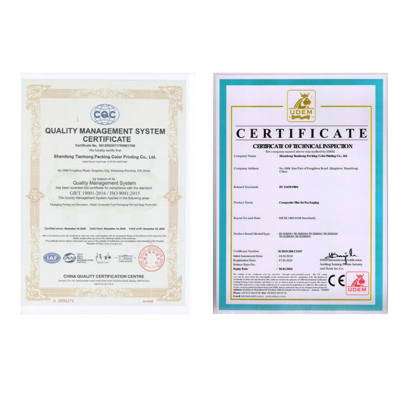 Instant Noodles Plastic Packing Bags Disposable BOPP/VMCPP PET/PE Material Structure