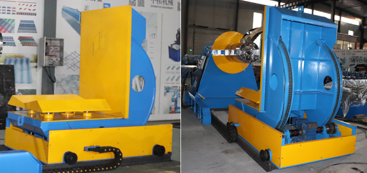 hydraulic decoiler with turnover function