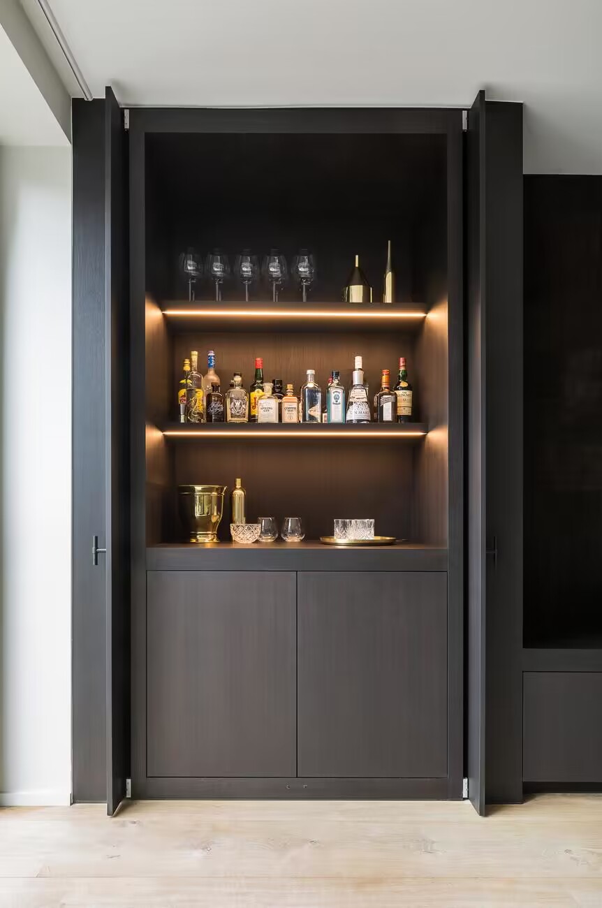 Transform Your Home Furniture with Luxury Wood Style PANEL Home Bar Ideas and Designs