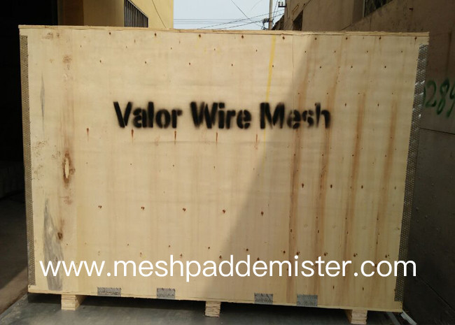 Round Stainless Steel 1400mm Wire Mesh Demister Pad 3 Sections