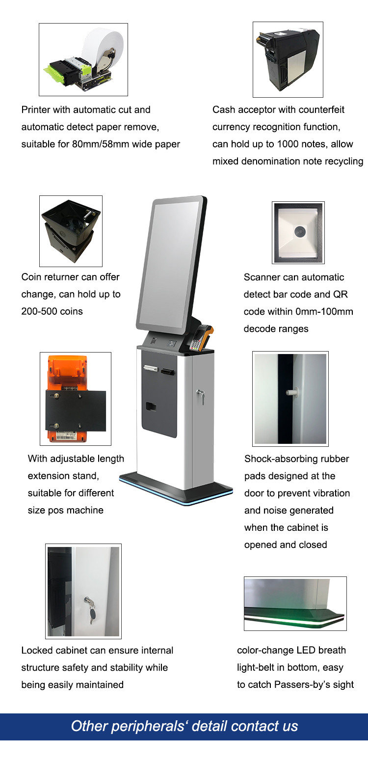 Information Touch Screen Hotel Check In Kiosk For Outdoor Hotel Restaurant