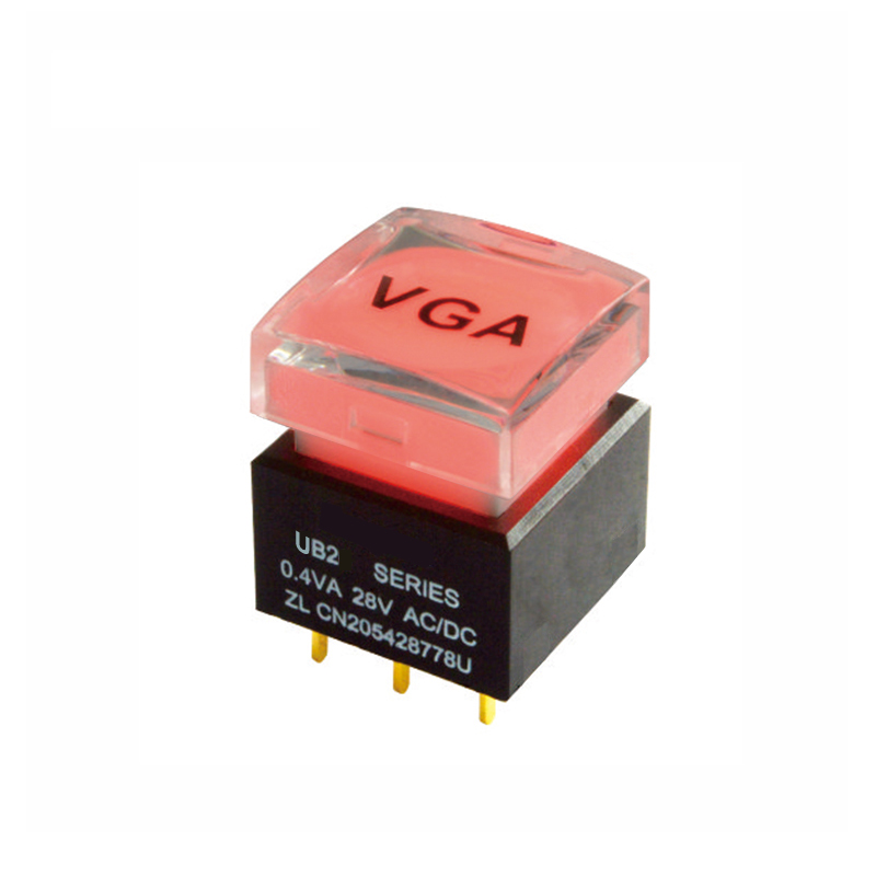 Square Push Button RGB Illuminated LED Switch 15x15
