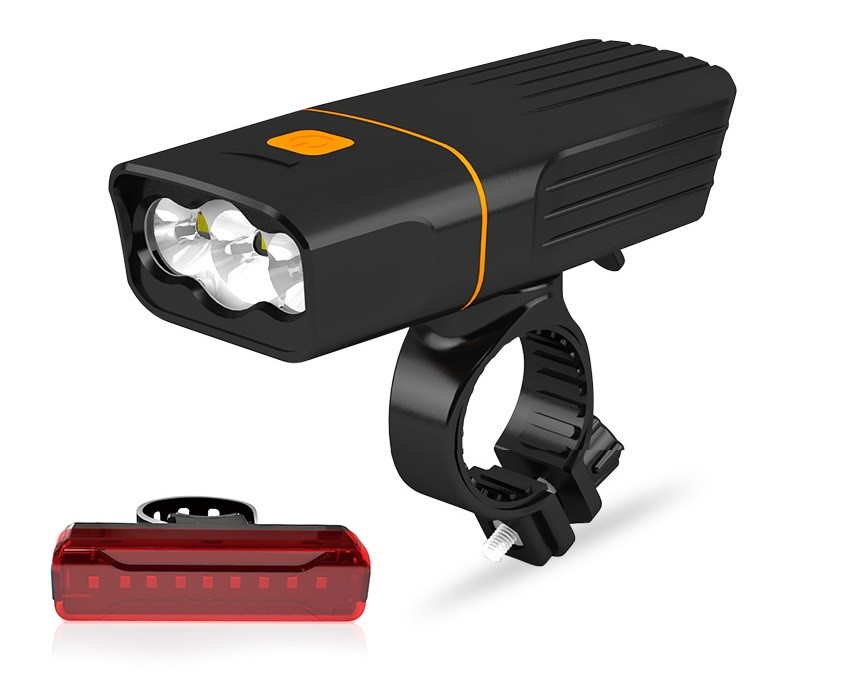 3 Modes Adjustment USB Rechargeable Bike Light Set 3000 Lumens IP68 Water Proof