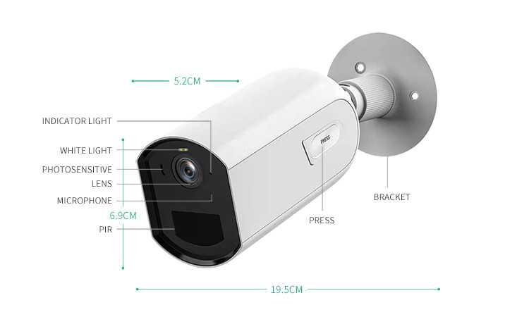 Glomarket Tuya Weatherproof Outdoor Security IP Camera Night Vision Motion APP Control Wireless Wifi Cctv Camera