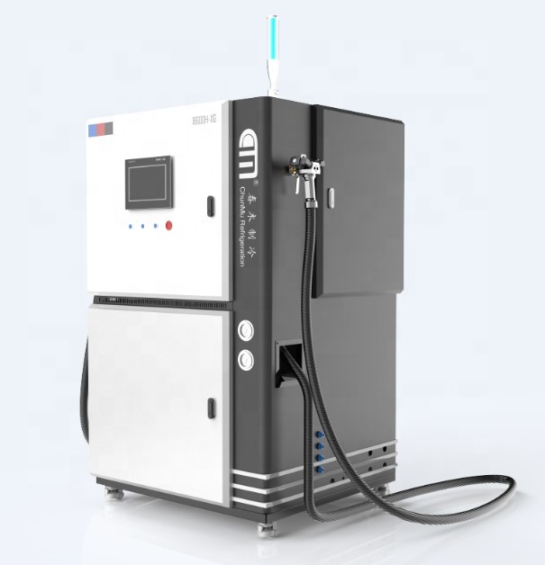 R600 Ac Gas Refrigerant Filling Equipment Fully Automatic Ac Gas Charging Machine Heat Pump Charging Station