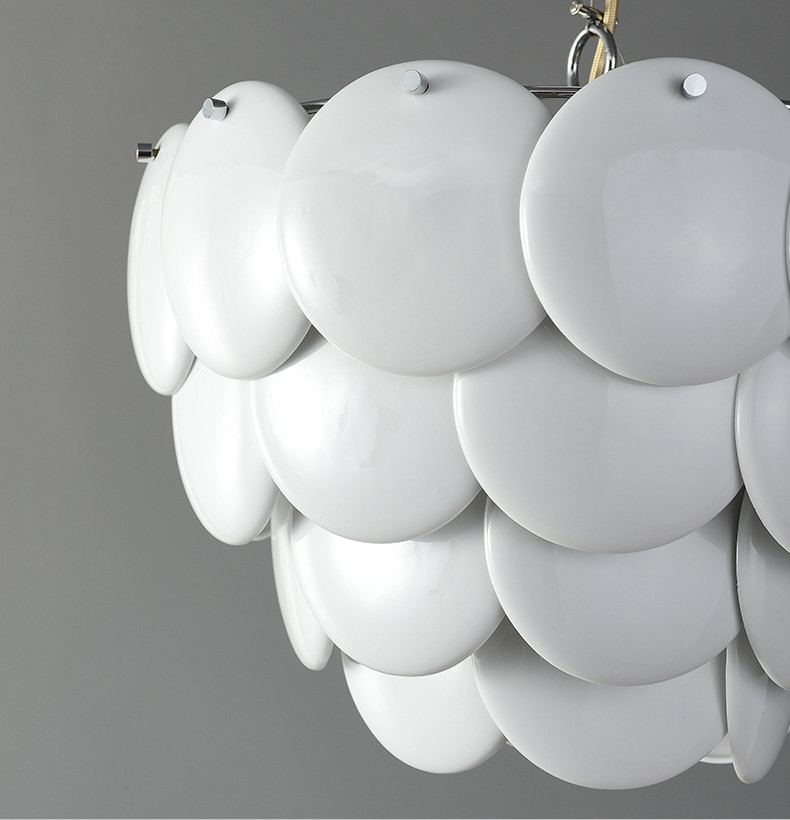 White Ceramic Iron Modern Crystal Chandelier E14 Lamp 8 To 20m2