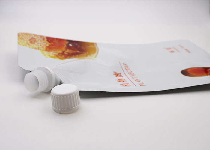 Matte Surface Stand Up Pouch With Customize Spout Caps For Facial Mask Pack