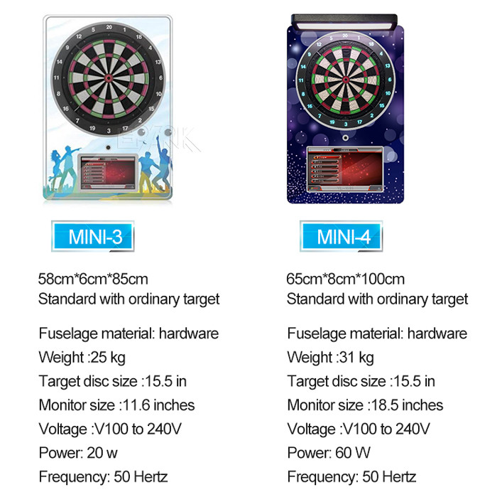 60W 50HZ Mini Darts Sports Game Machine For Entertainment