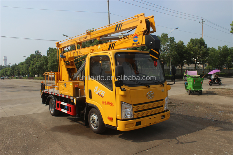 FAW 4x2 Left Hand Drive High Altitude Operation Folding Arm Aerial Work Vehicle
