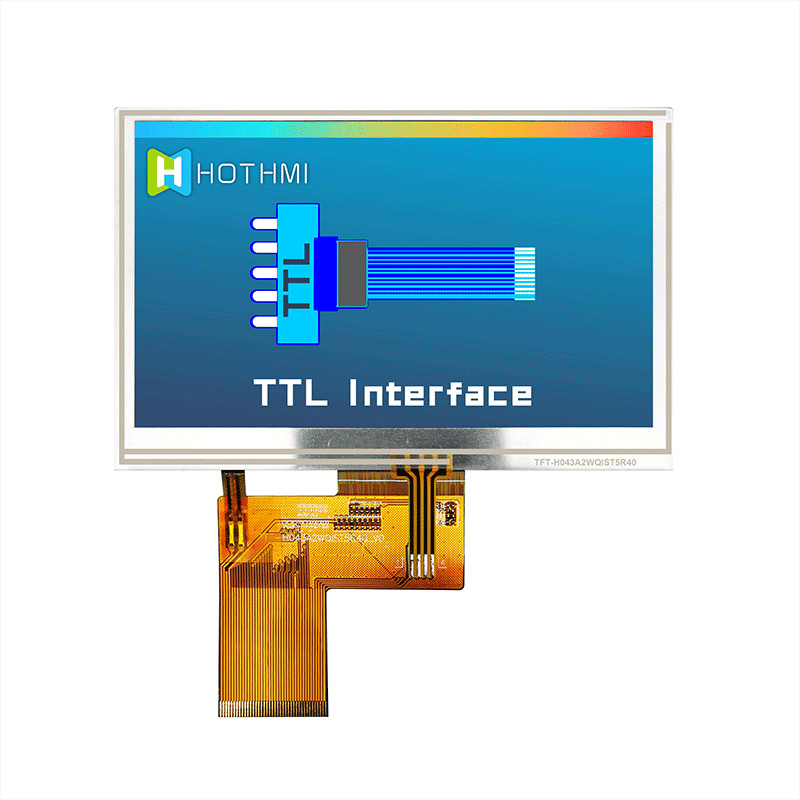 4.3" Inch Resistive Touch Panel Tft Lcd 480x272 Ips Lcd Monitors Tft Lcd Display Manufacturer