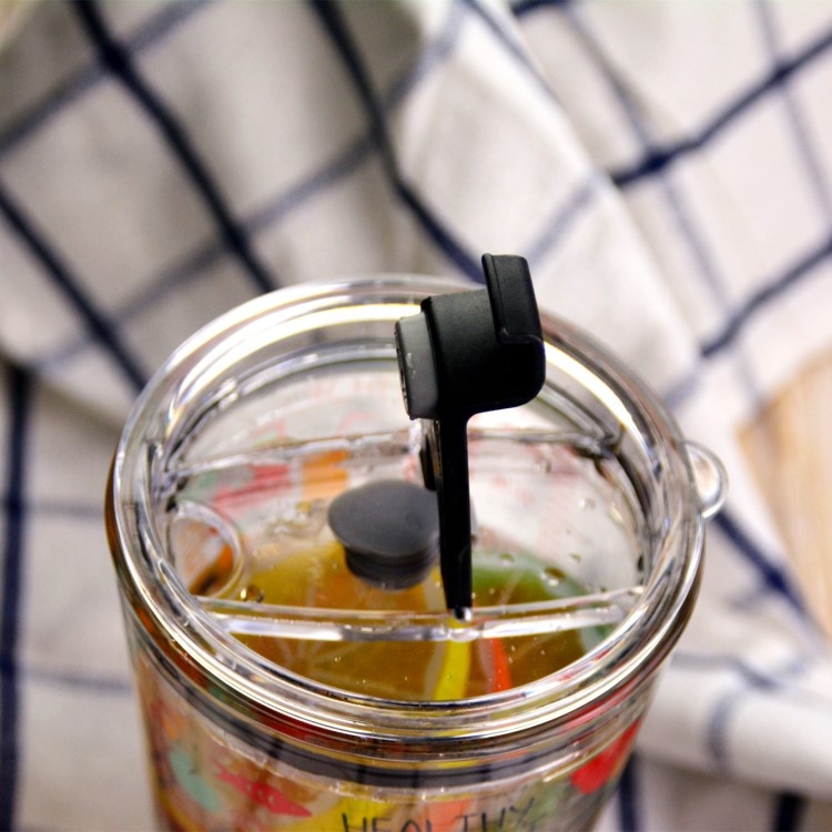 Decorated Pint Ice Tea Glass Cup With Lid And Silicate Straw Cocktail Tumbler Drinking Glasses