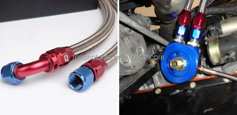 Customized Support Round Head Code Black Aluminum Push-On Hose End Fitting Kit AN6 9PCS Female Connection and Durable