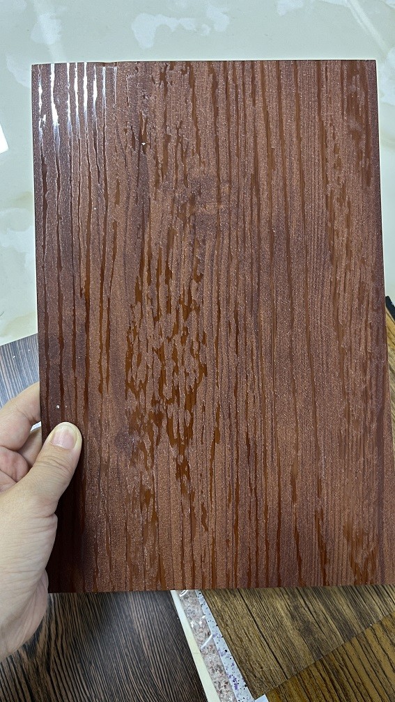 Embossed Wood Grain Steel Metal Sheet Cladding 26Ga HDP