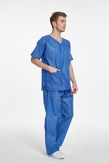S&J Factory Price Lab Coat Waterproof Non Woven Disposable Lab Coat Hospital Nursing Disposable Gown